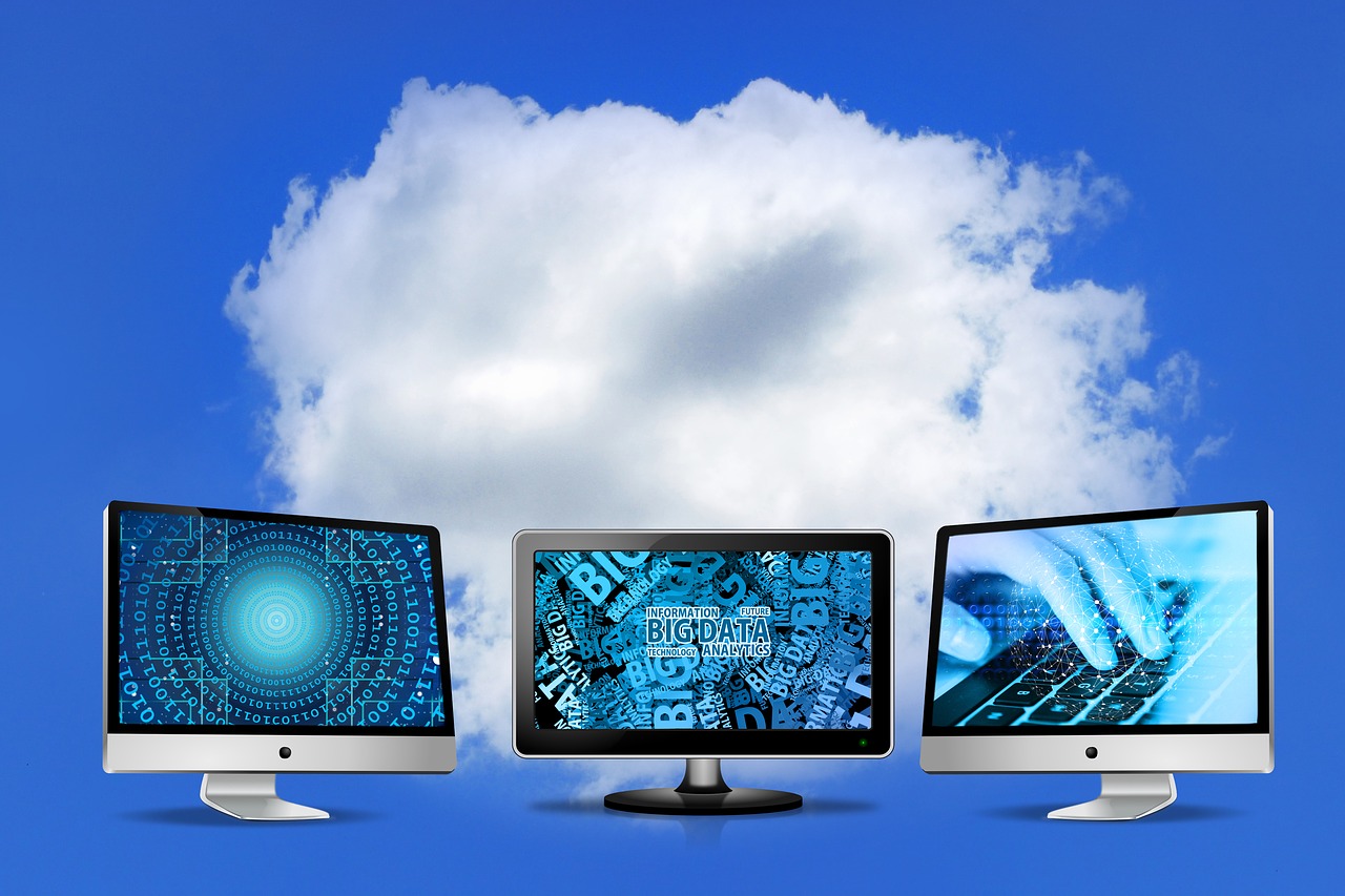 cloud  monitor  cloud computing free photo