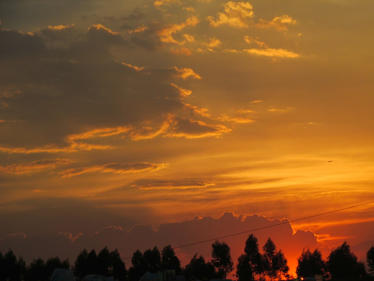 cloud sunset horizon free photo