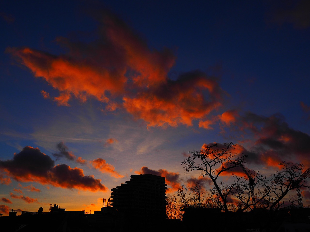 cloud afterglow red free photo