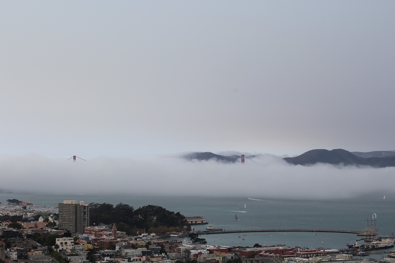 cloud golden gates california free photo