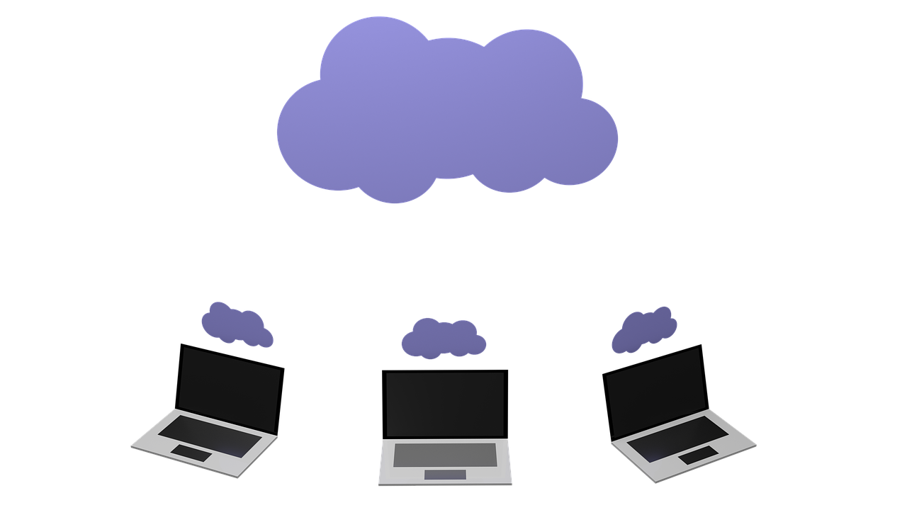 cloud computing lap tops sky free photo
