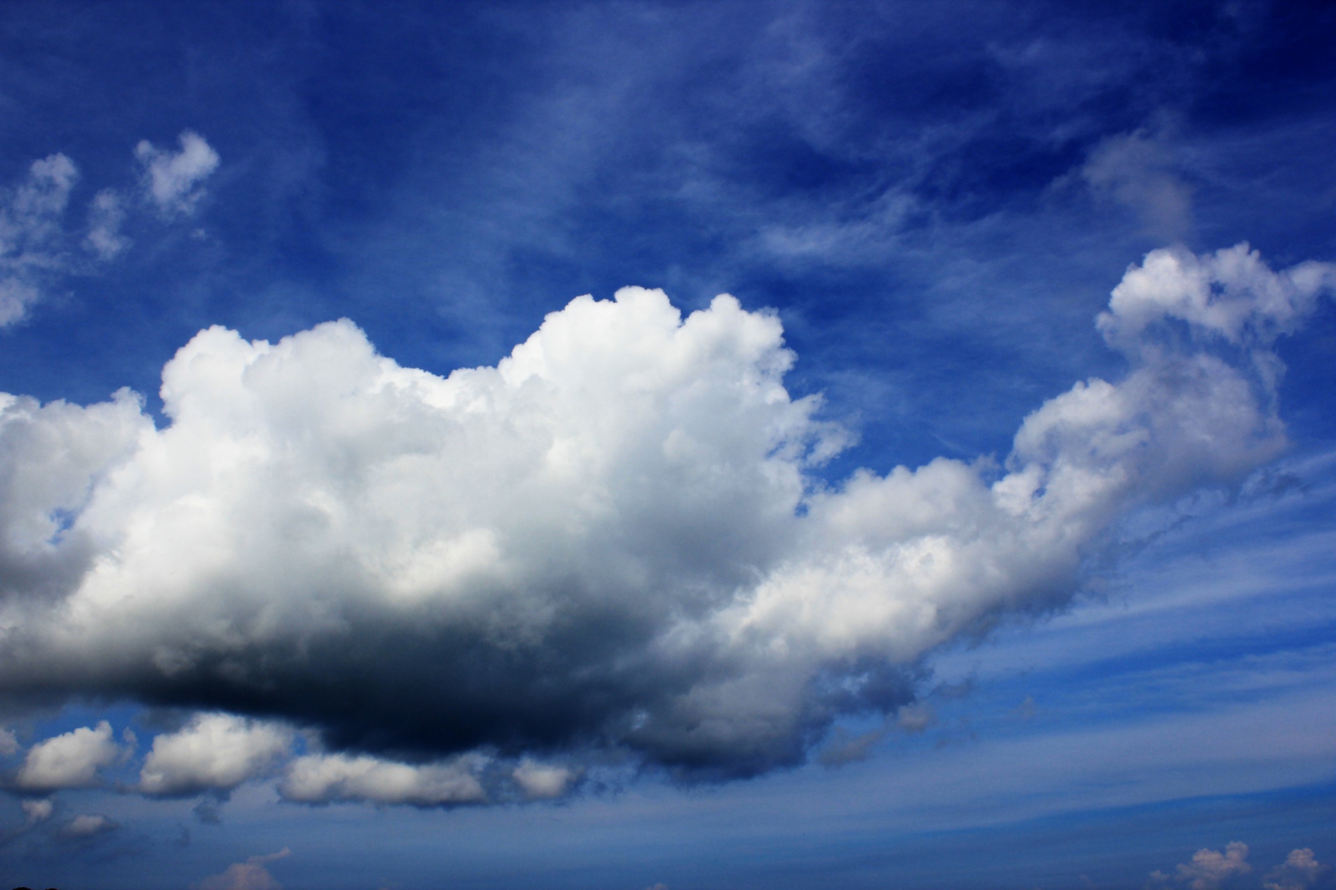 clouds dark clouds blue sky free photo