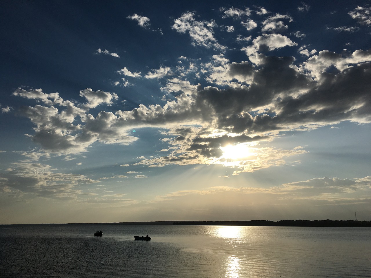 clouds sunshine ocean free photo