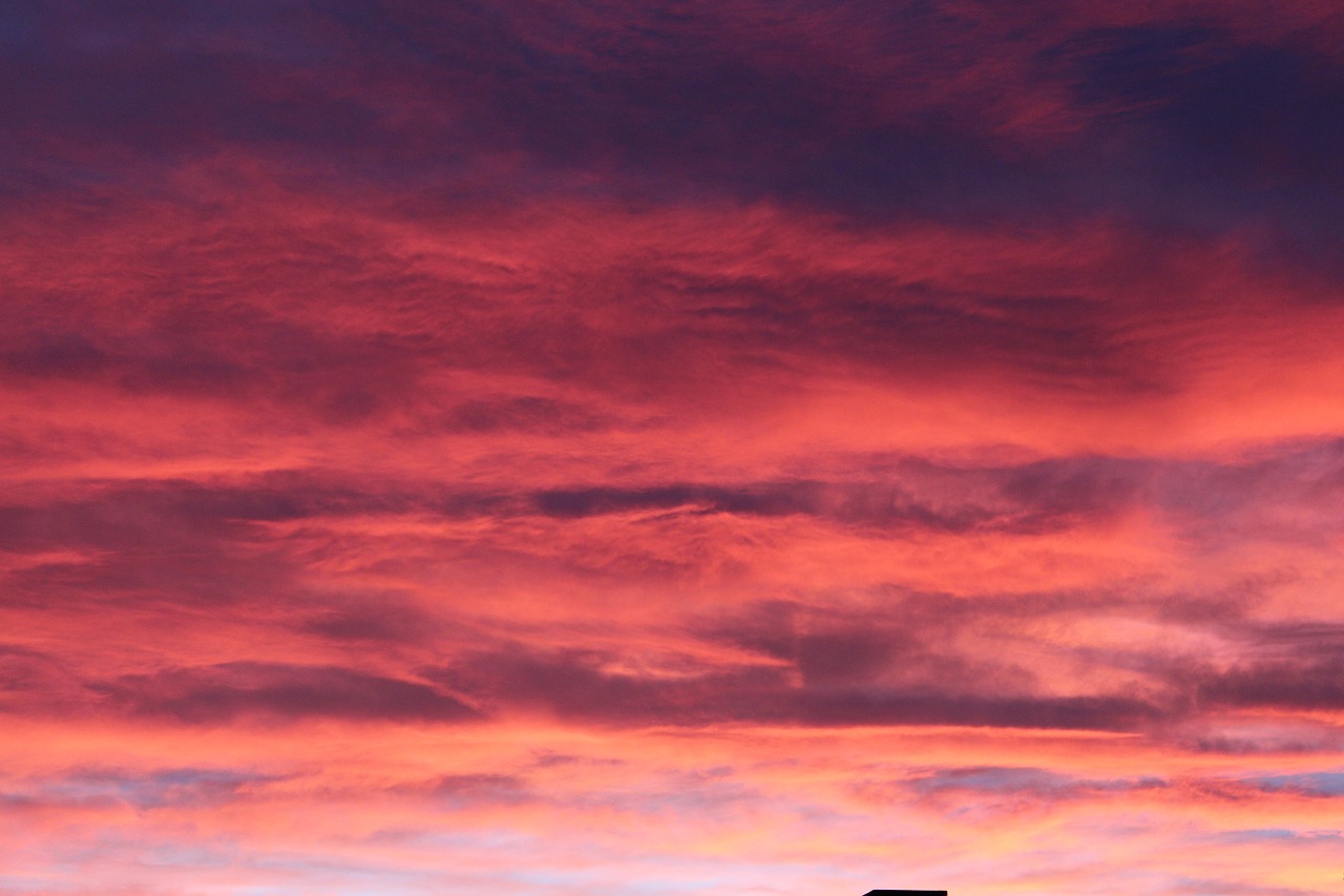 clouds red sunset free photo