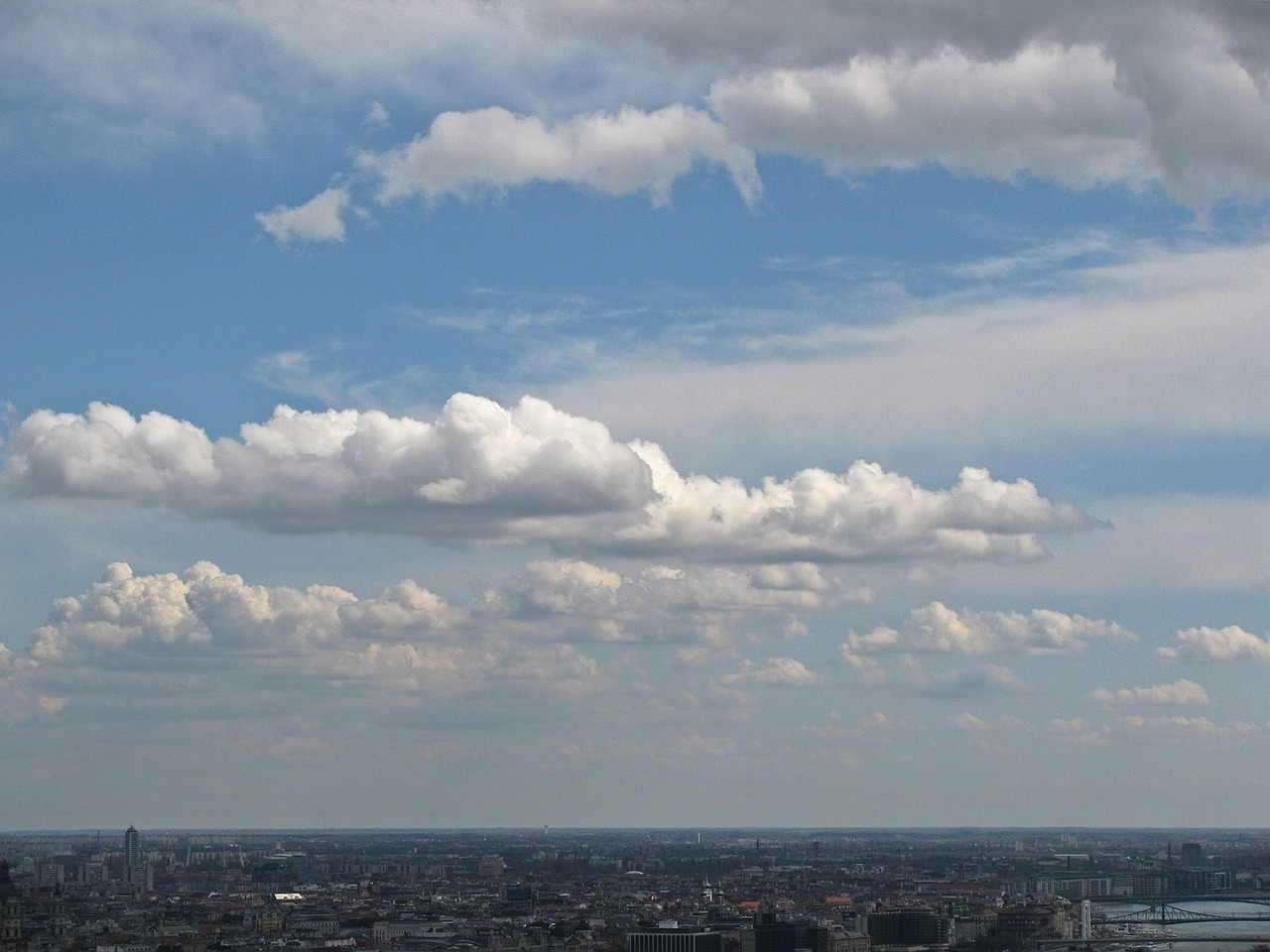 clouds blue sky spring free photo