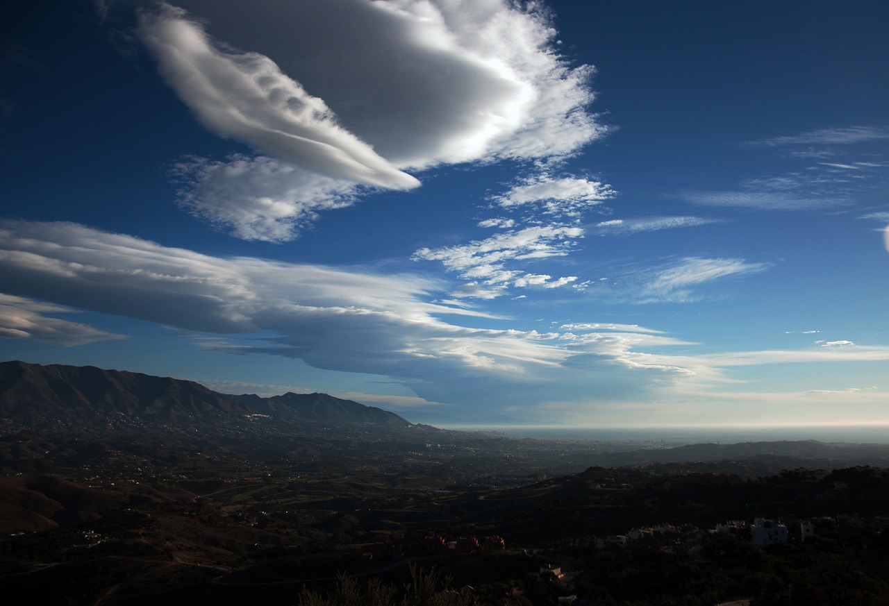 clouds blue sky landscape free photo