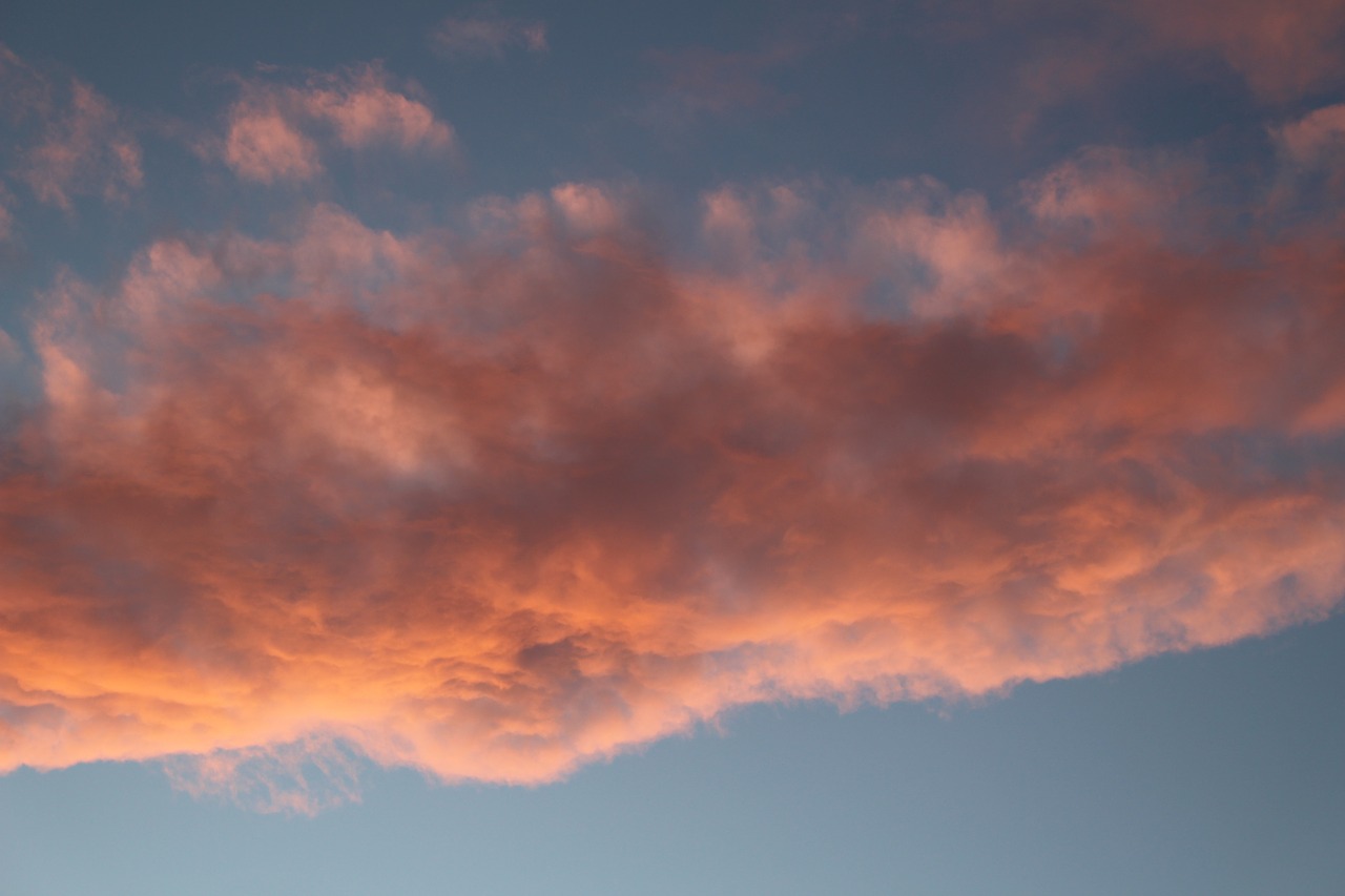 clouds pink sunset free photo