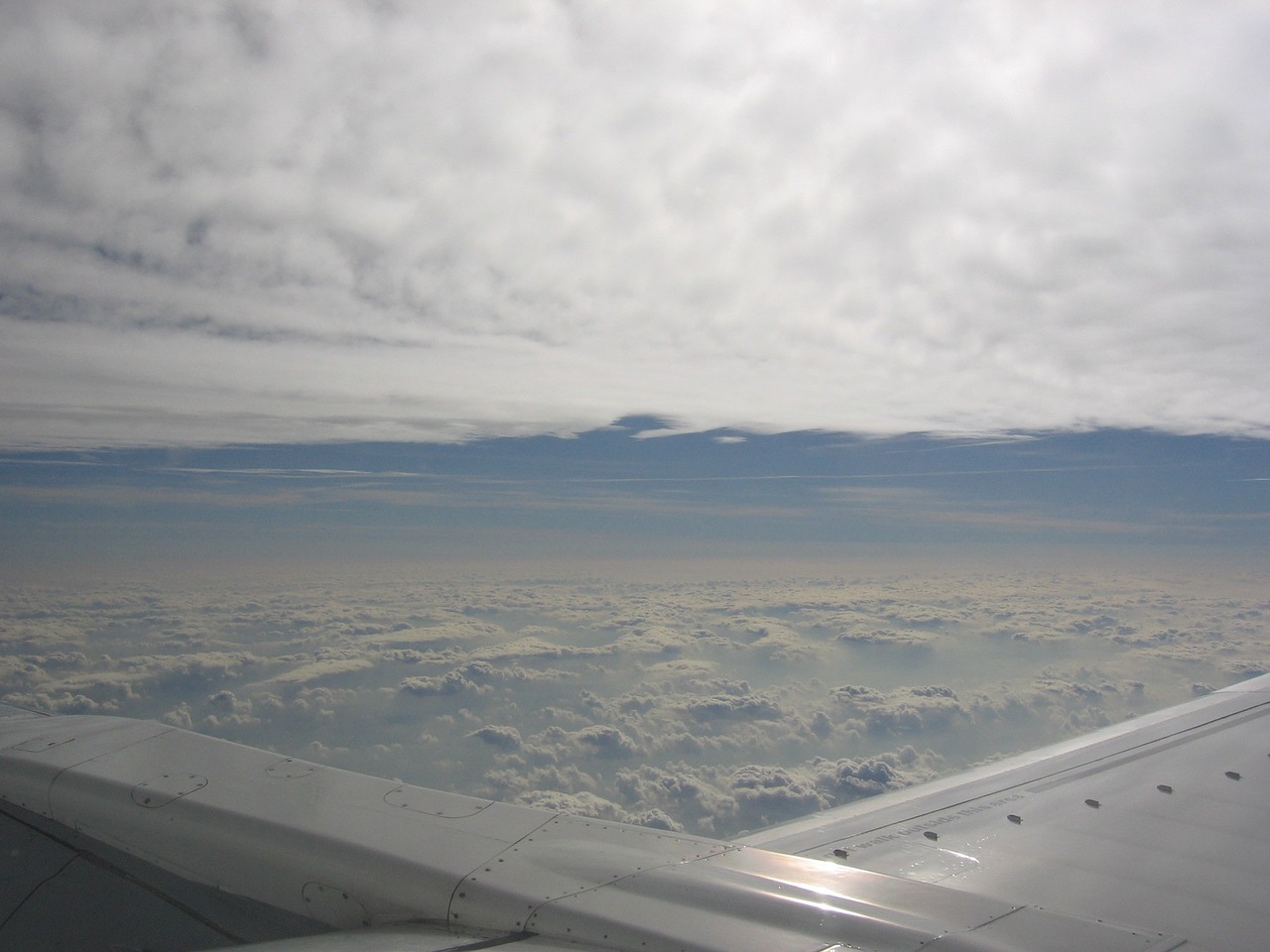 clouds aircraft sky free photo