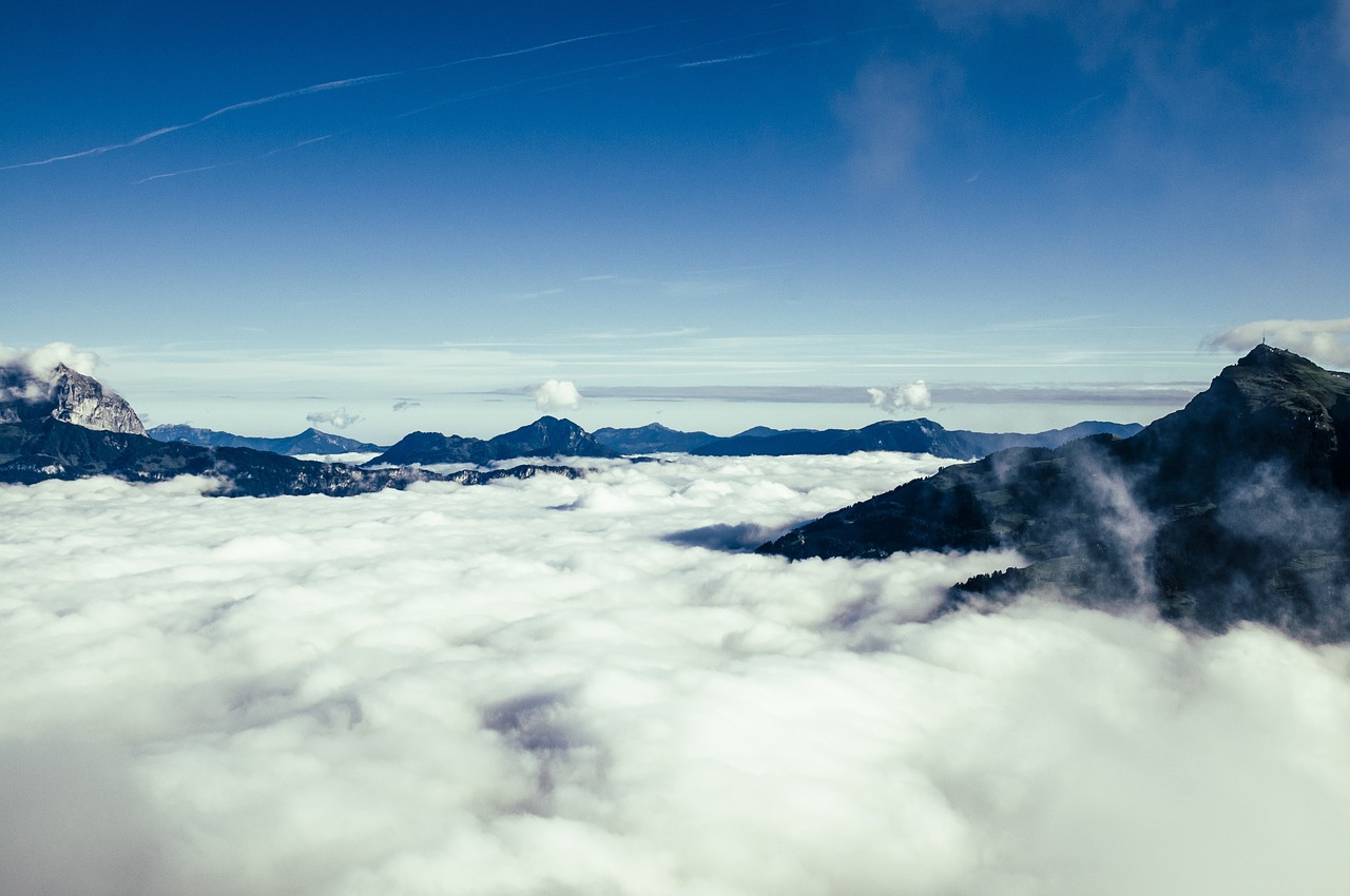 clouds sky mountain free photo