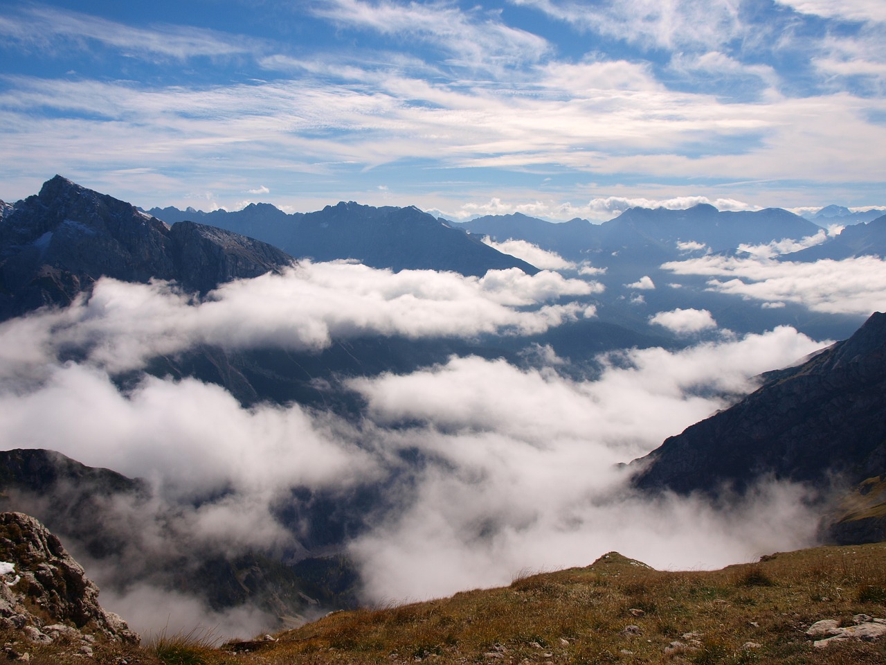 clouds mountains sky free photo