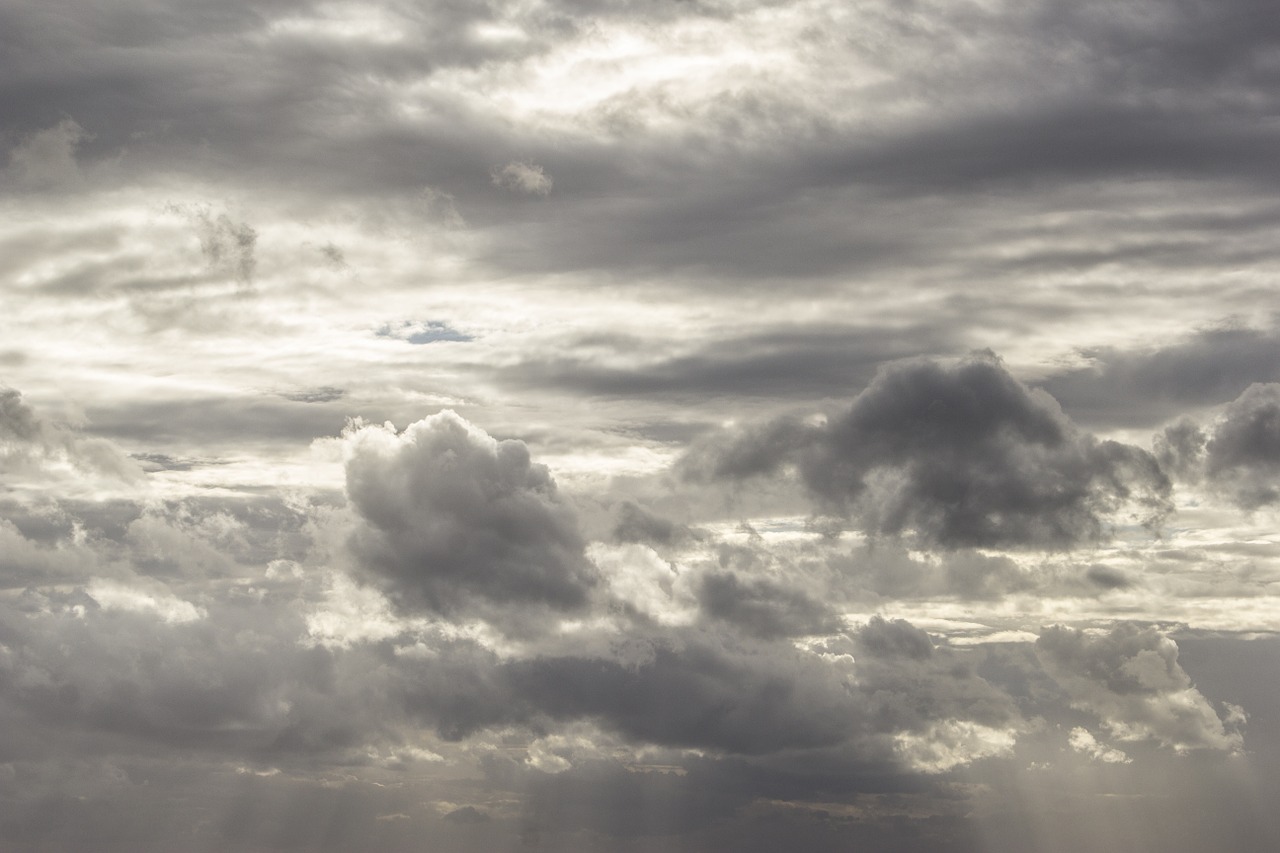 clouds puffy sky free photo