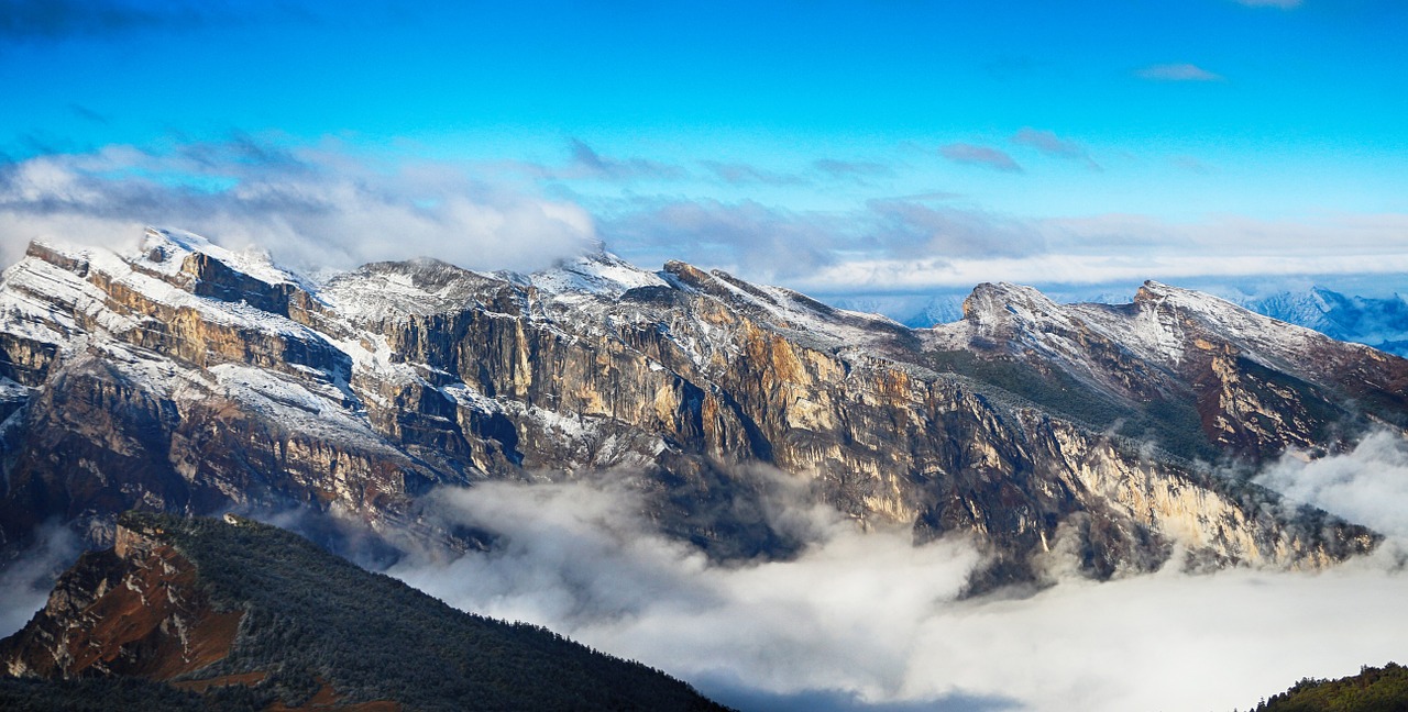 clouds blue sky alpine free photo