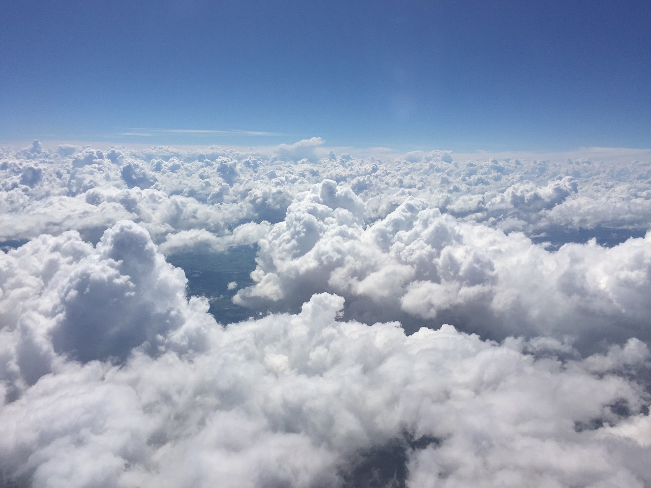 clouds formations plane free photo