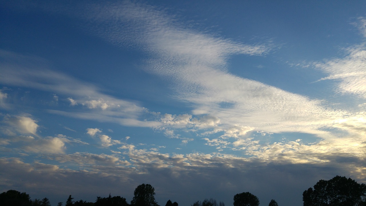 clouds cirrus sunset free photo
