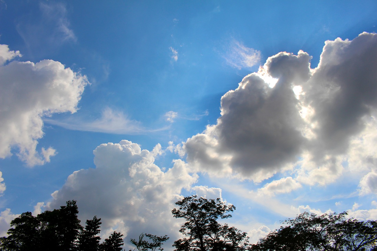 clouds sky blue free photo