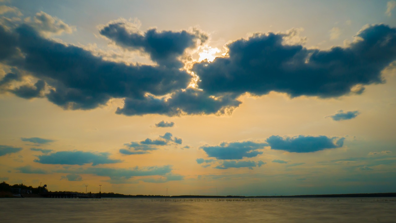 clouds water sea free photo