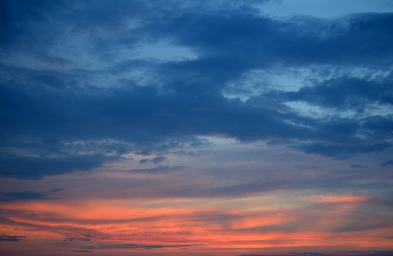 clouds at dusk sunset free photo