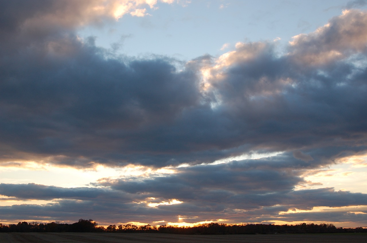 clouds sunset purple free photo