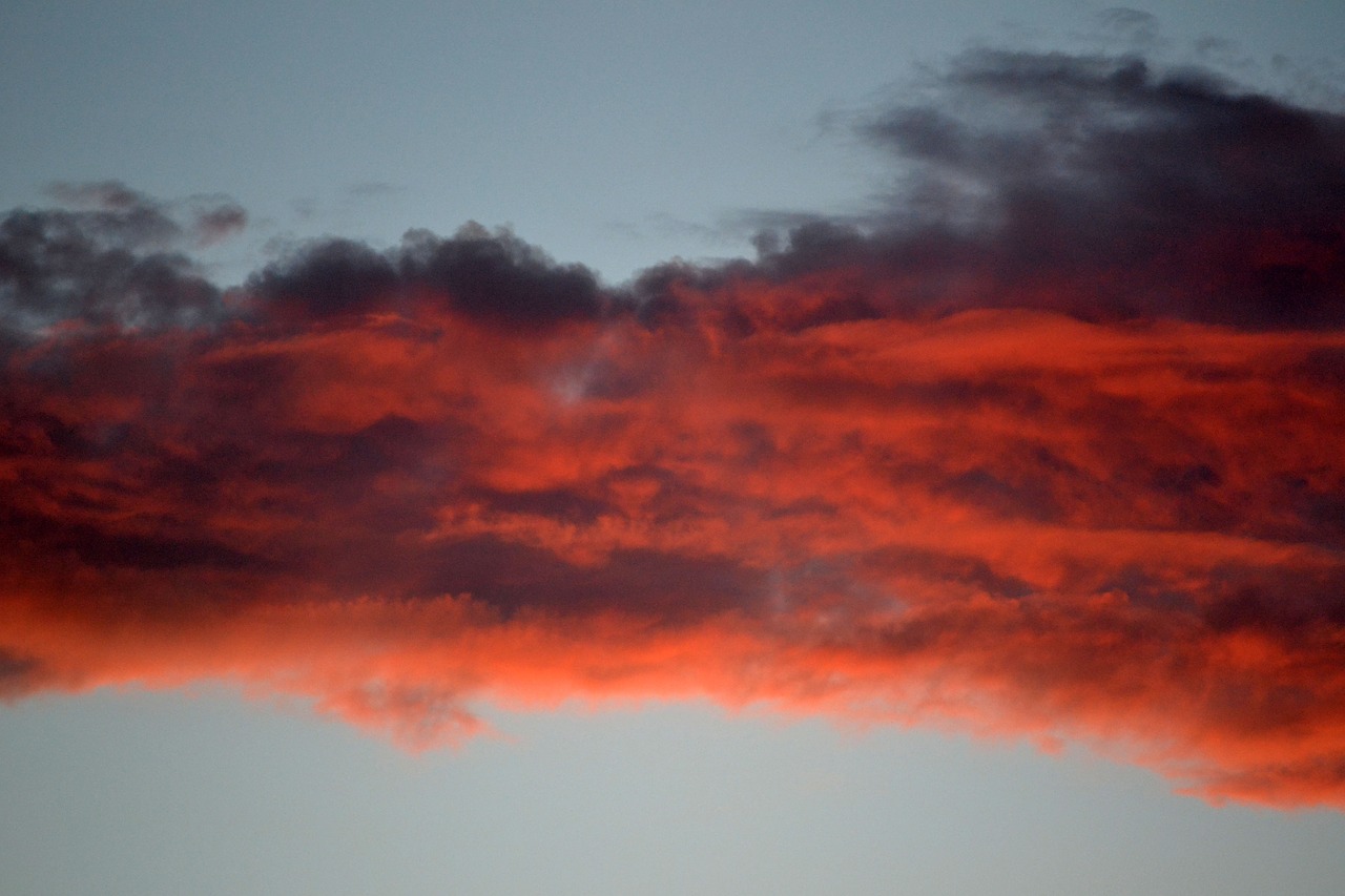 clouds red sky free photo