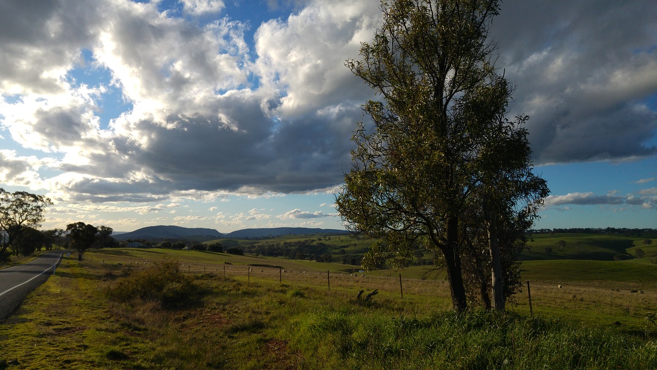 clouds countryside rural free photo