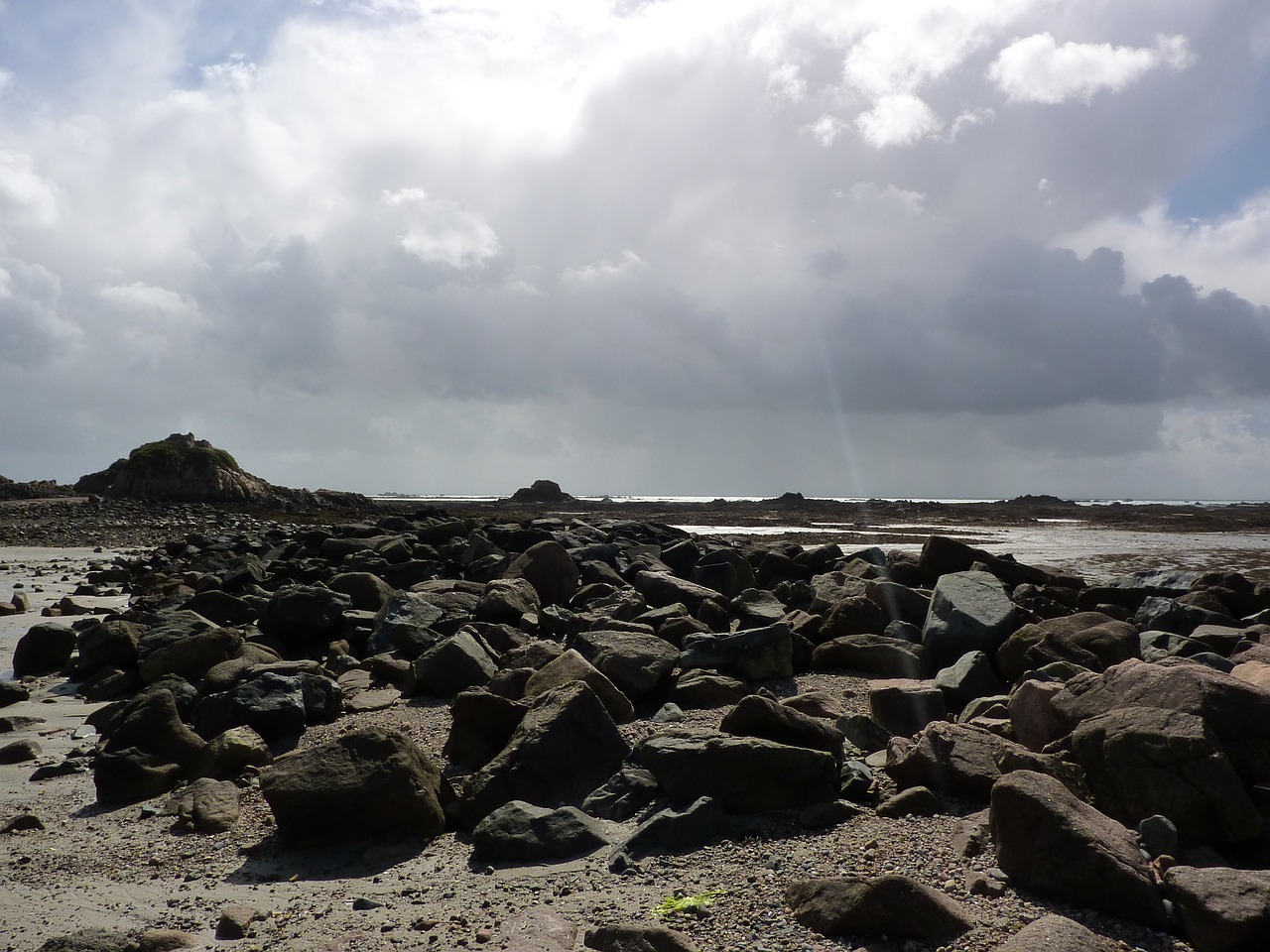 clouds rocks landscape free photo