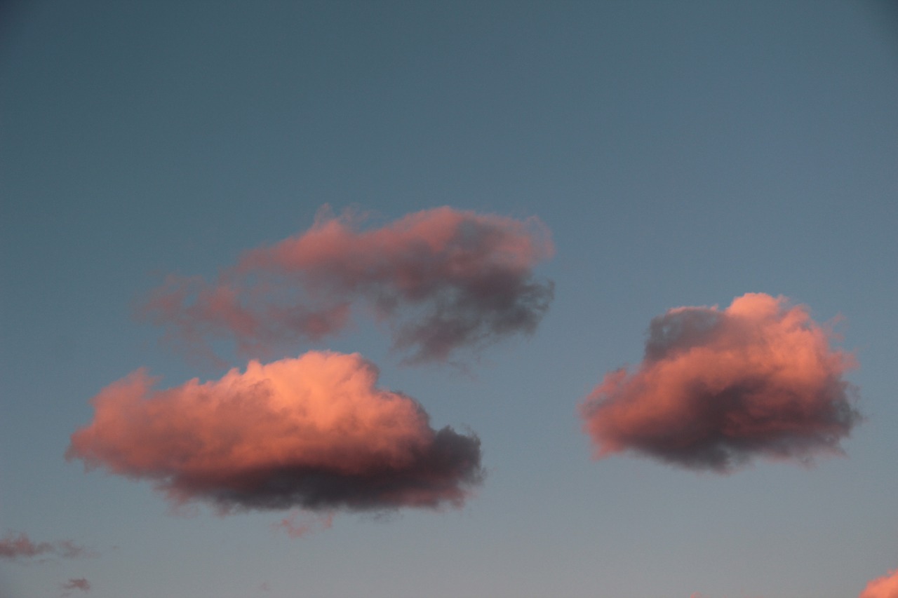 clouds rosa sunset free photo