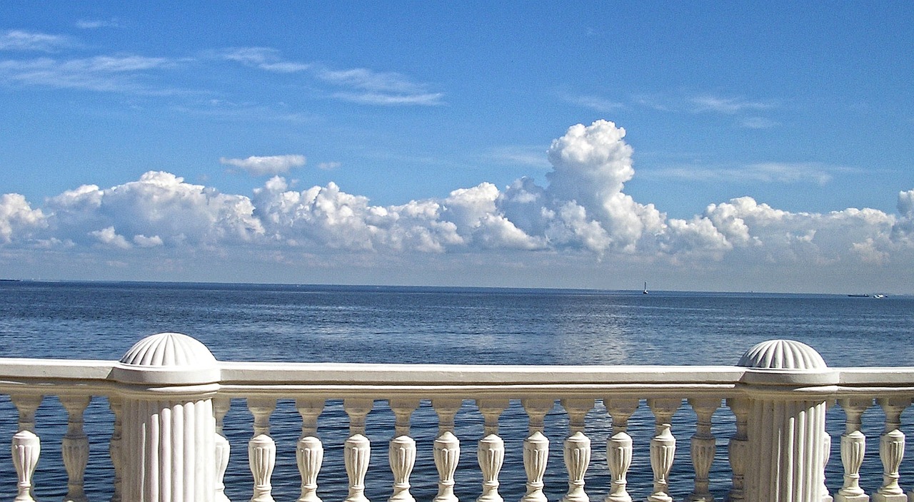 clouds water white free photo