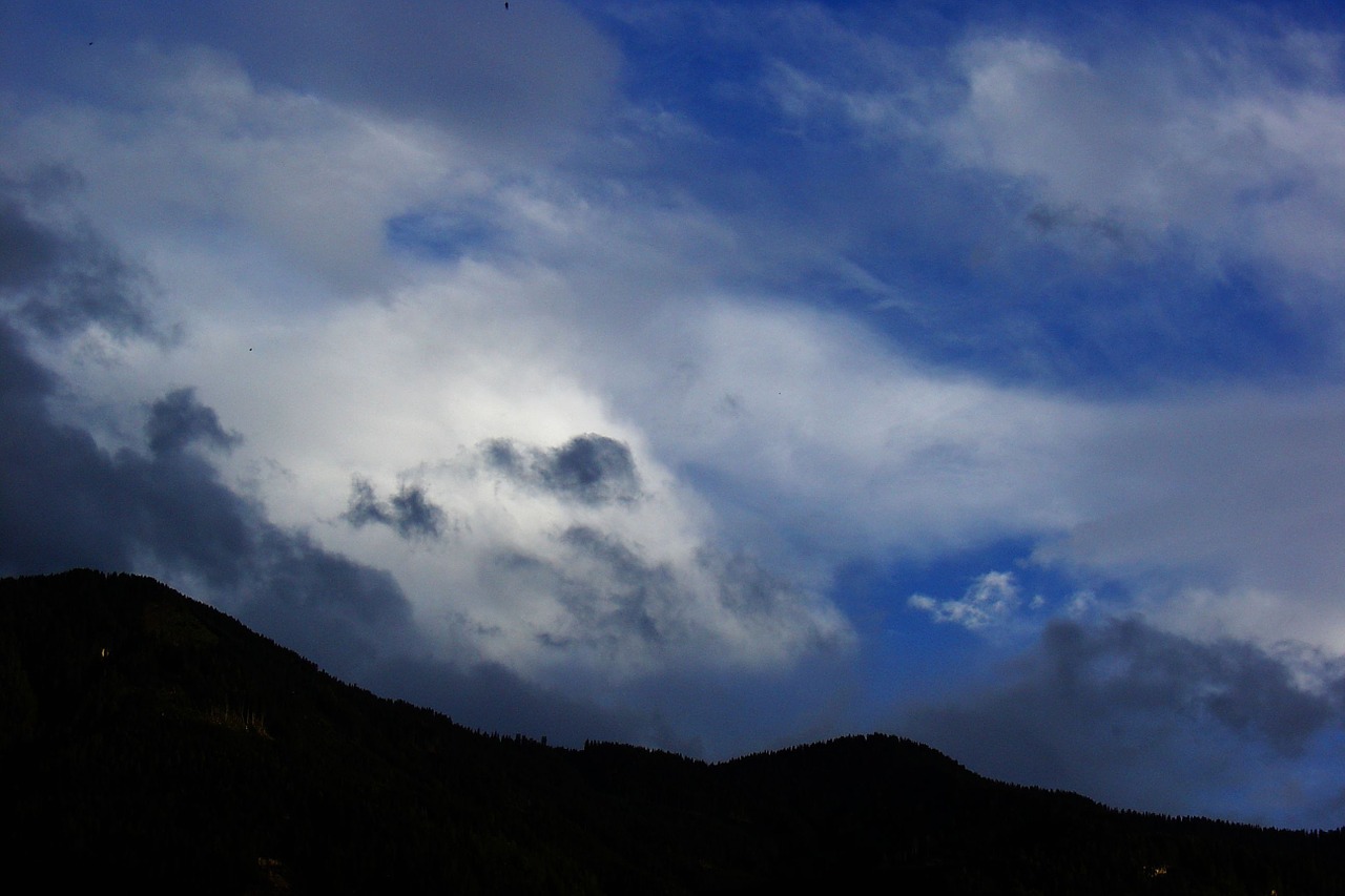 clouds sky mountain free photo