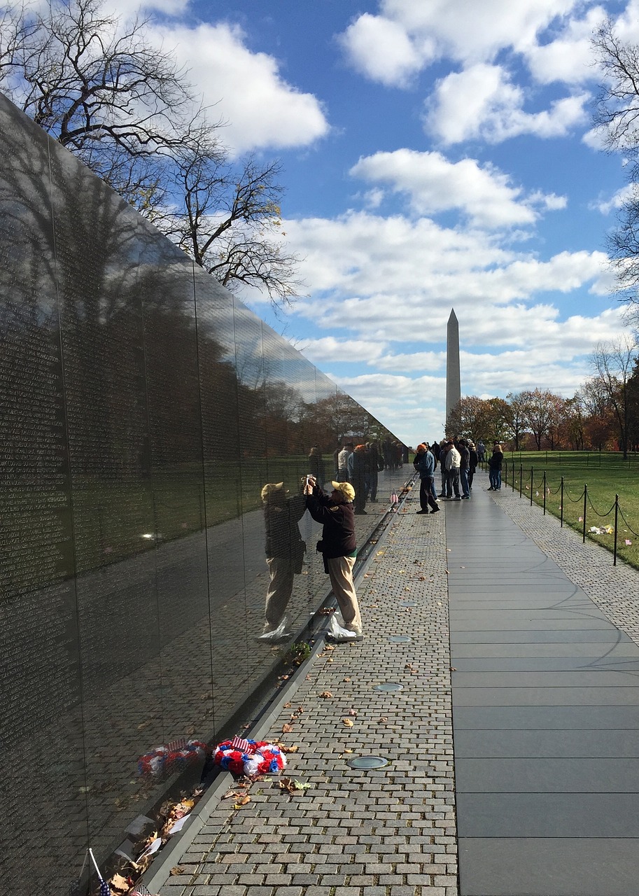 clouds vietnam memorial free photo