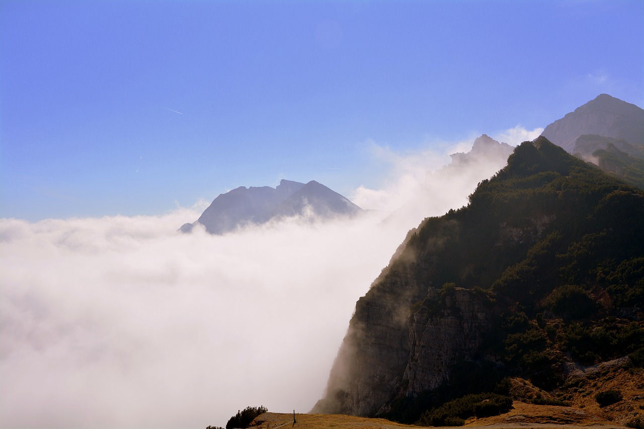 clouds mountains landscape free photo