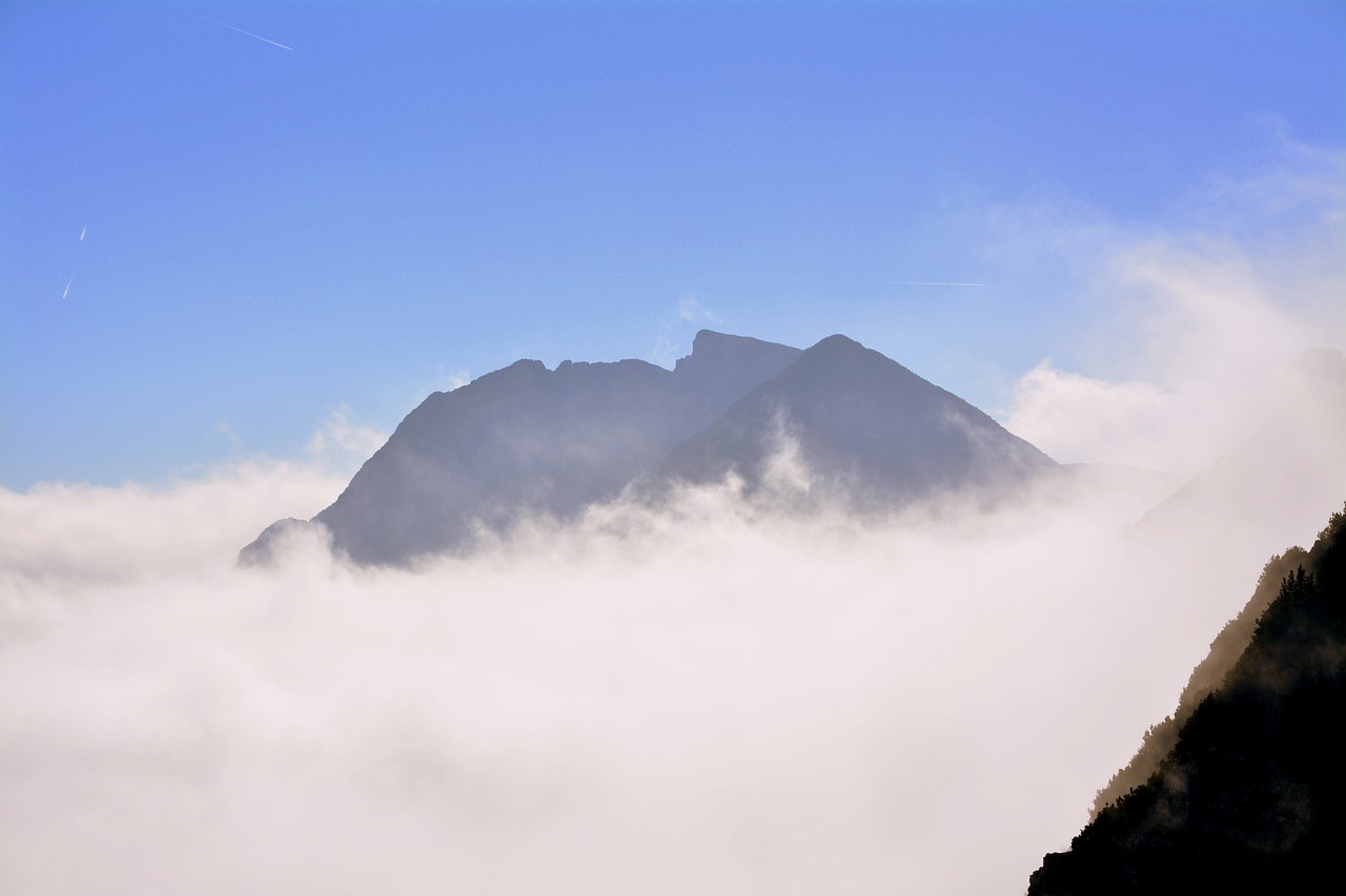 clouds mountains landscape free photo