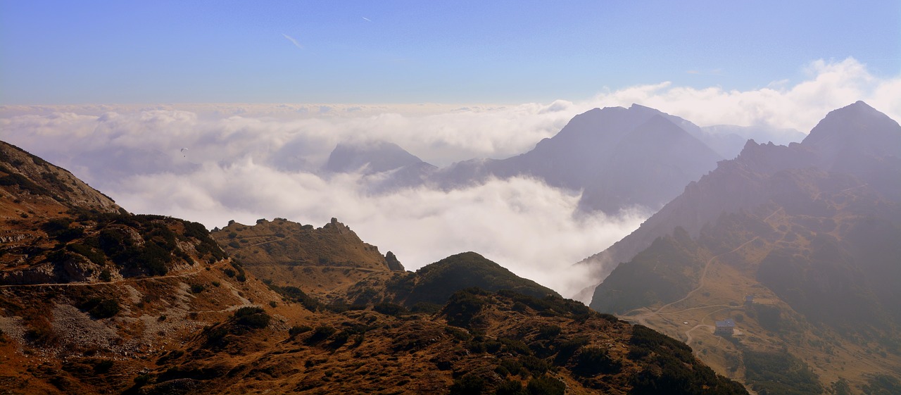 clouds mountains landscape free photo