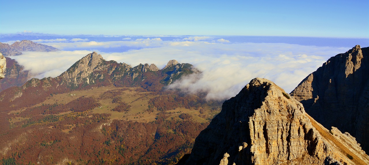 clouds mountains landscape free photo