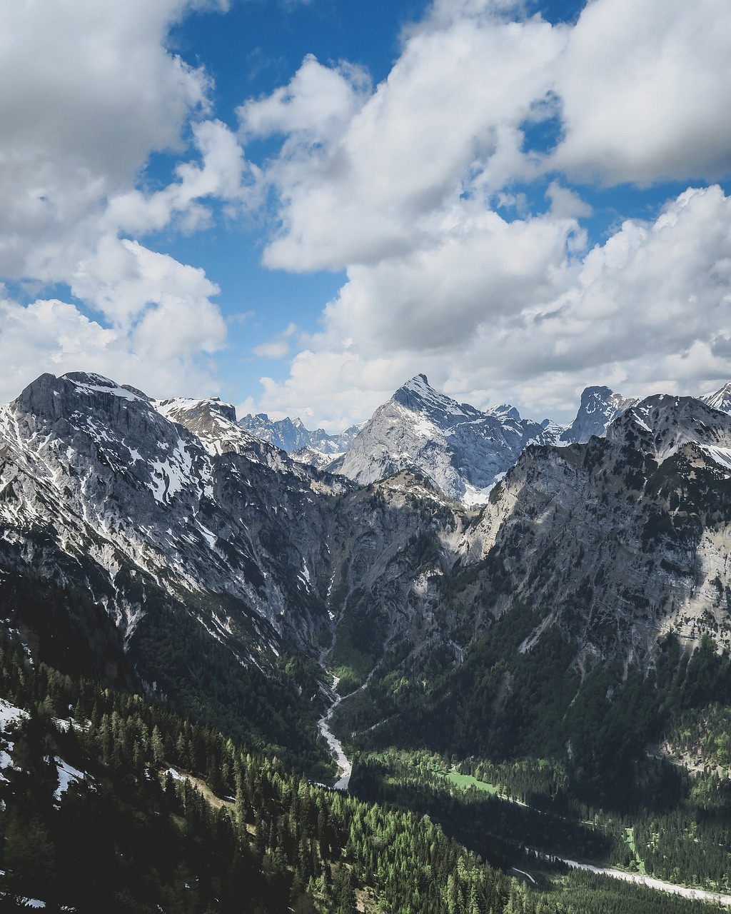 clouds landscape mountain range free photo