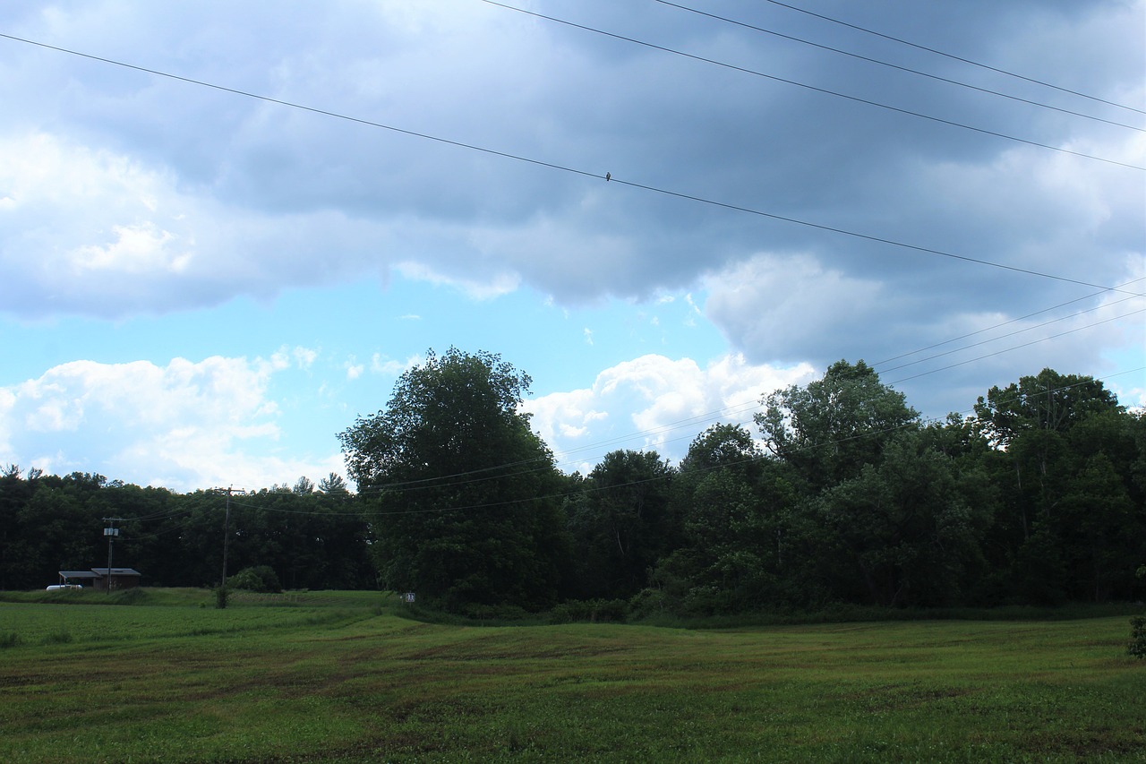 clouds farm land sky free photo