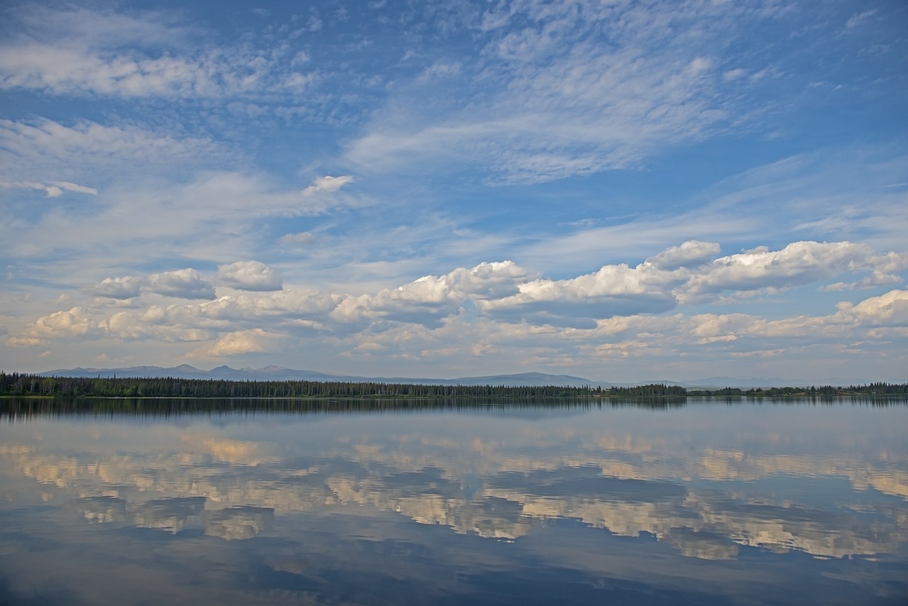 clouds lake nature free photo