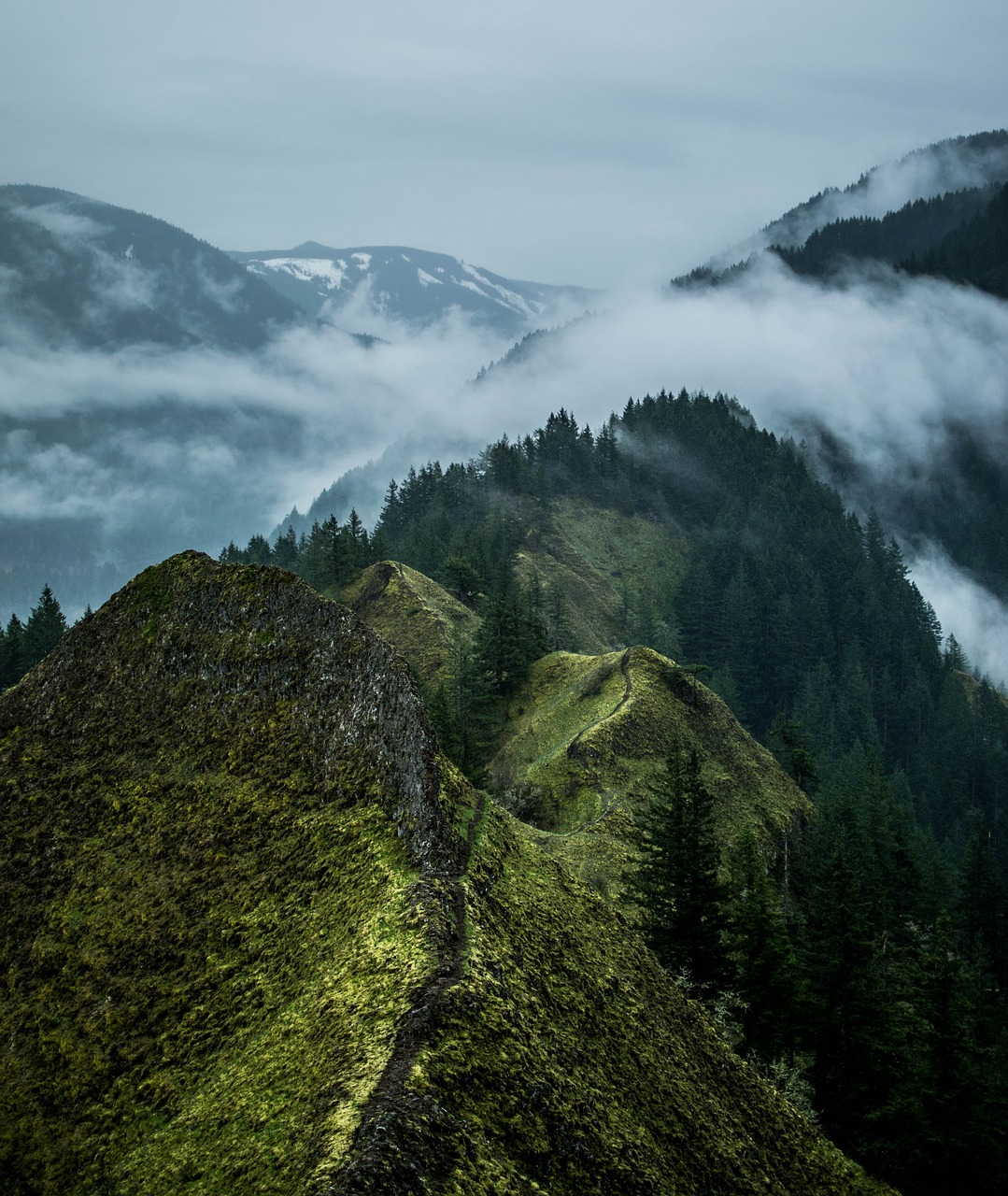 clouds landscape mountain range free photo