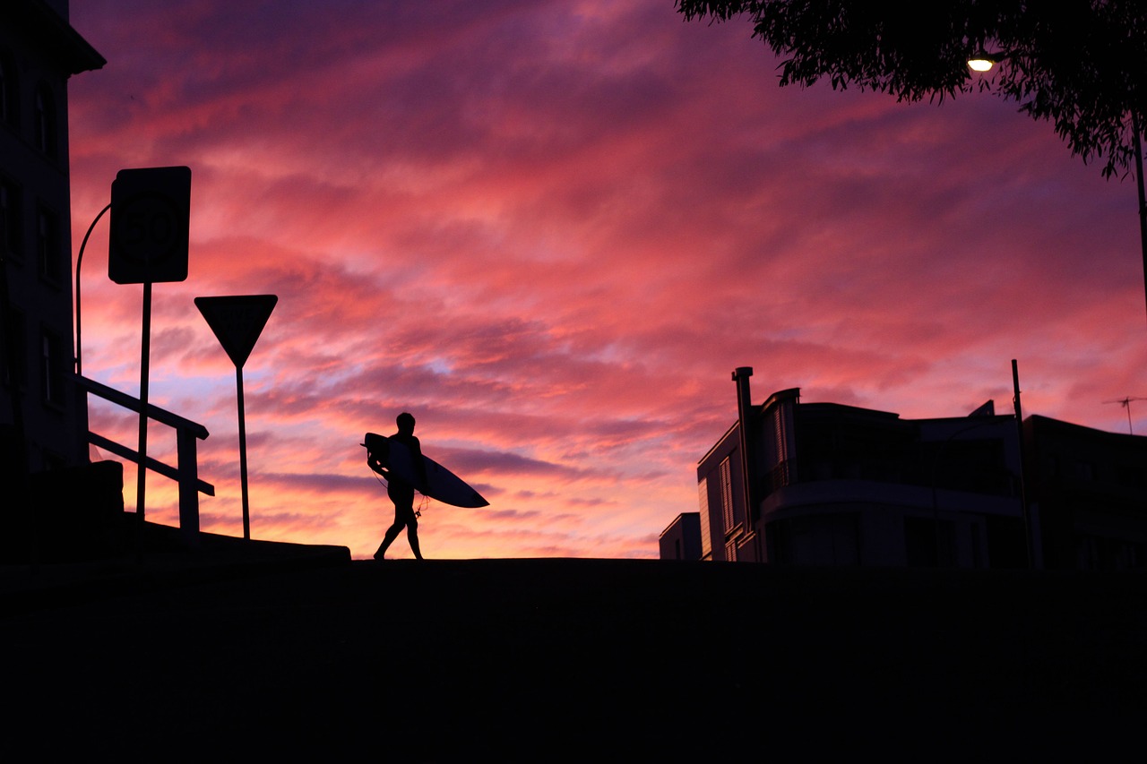 clouds man person free photo