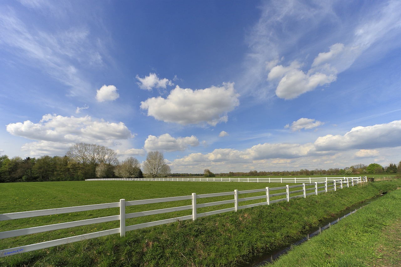 clouds pasture landscape free photo