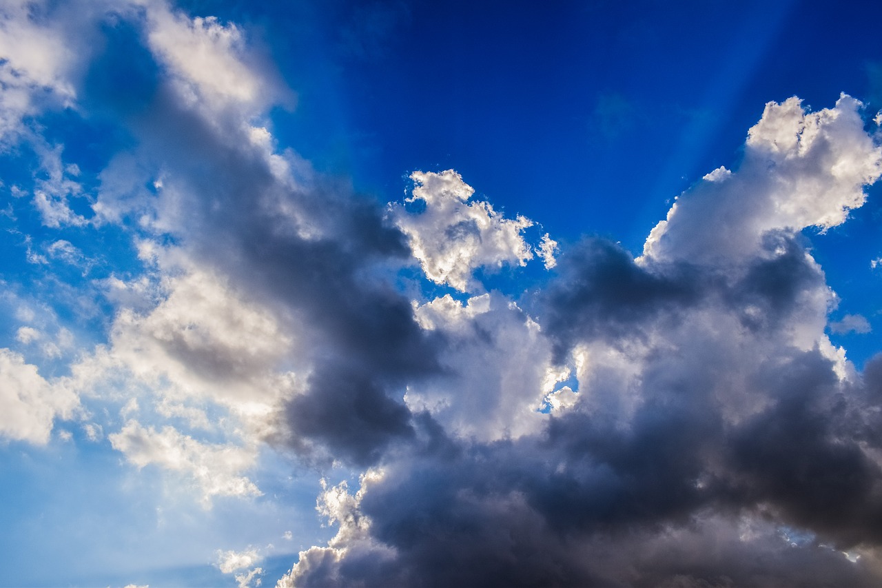 clouds sky sunbeam free photo