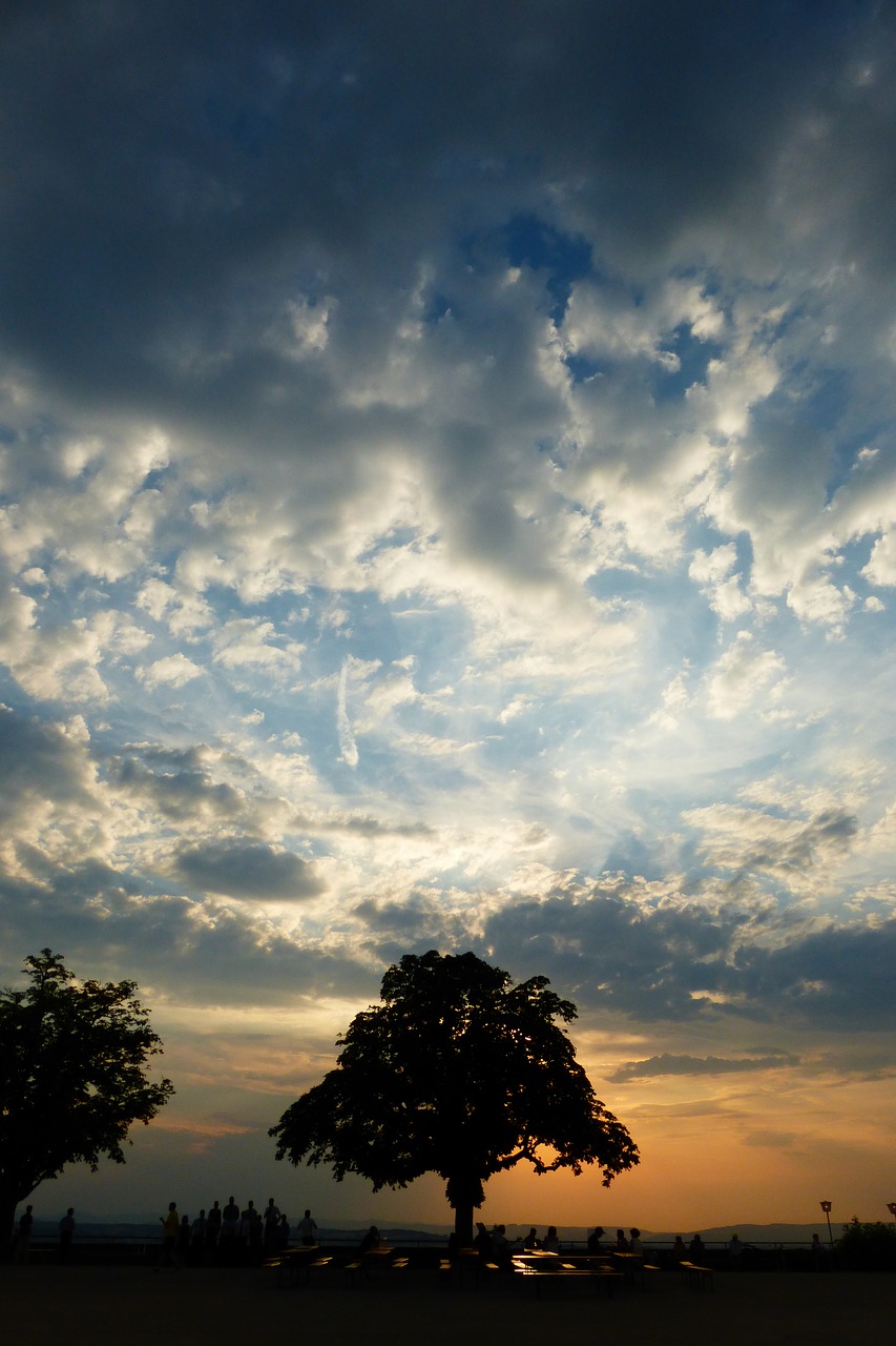 clouds sunset evening sky free photo