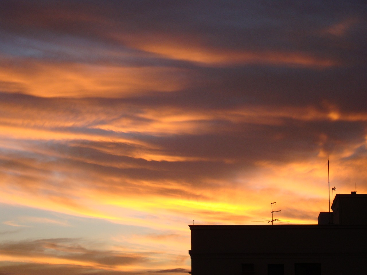 clouds eventide gold free photo