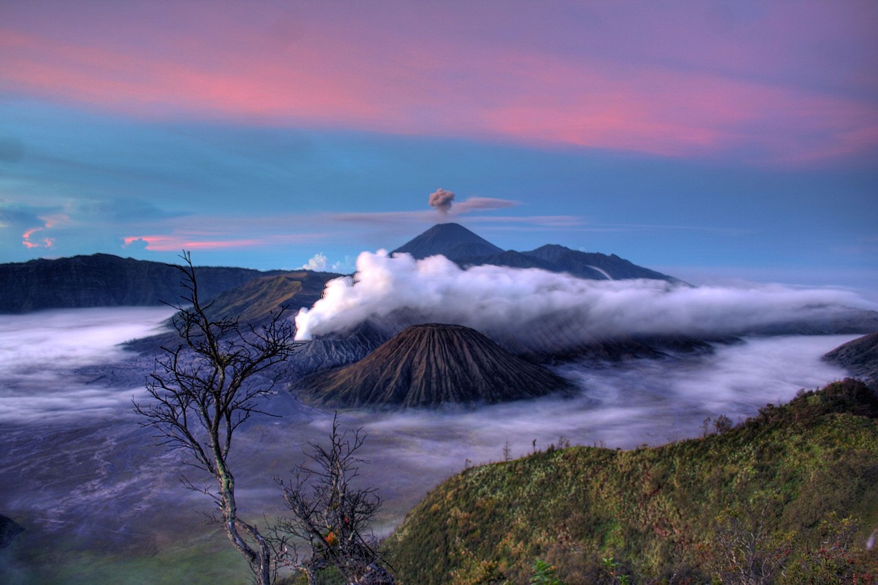 clouds mountains sky free photo