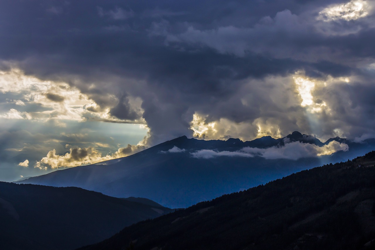 clouds mountains sky free photo