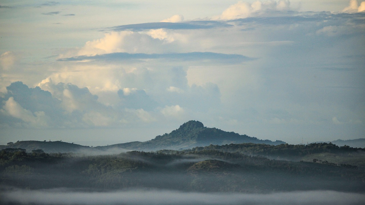 clouds hill mountain free photo