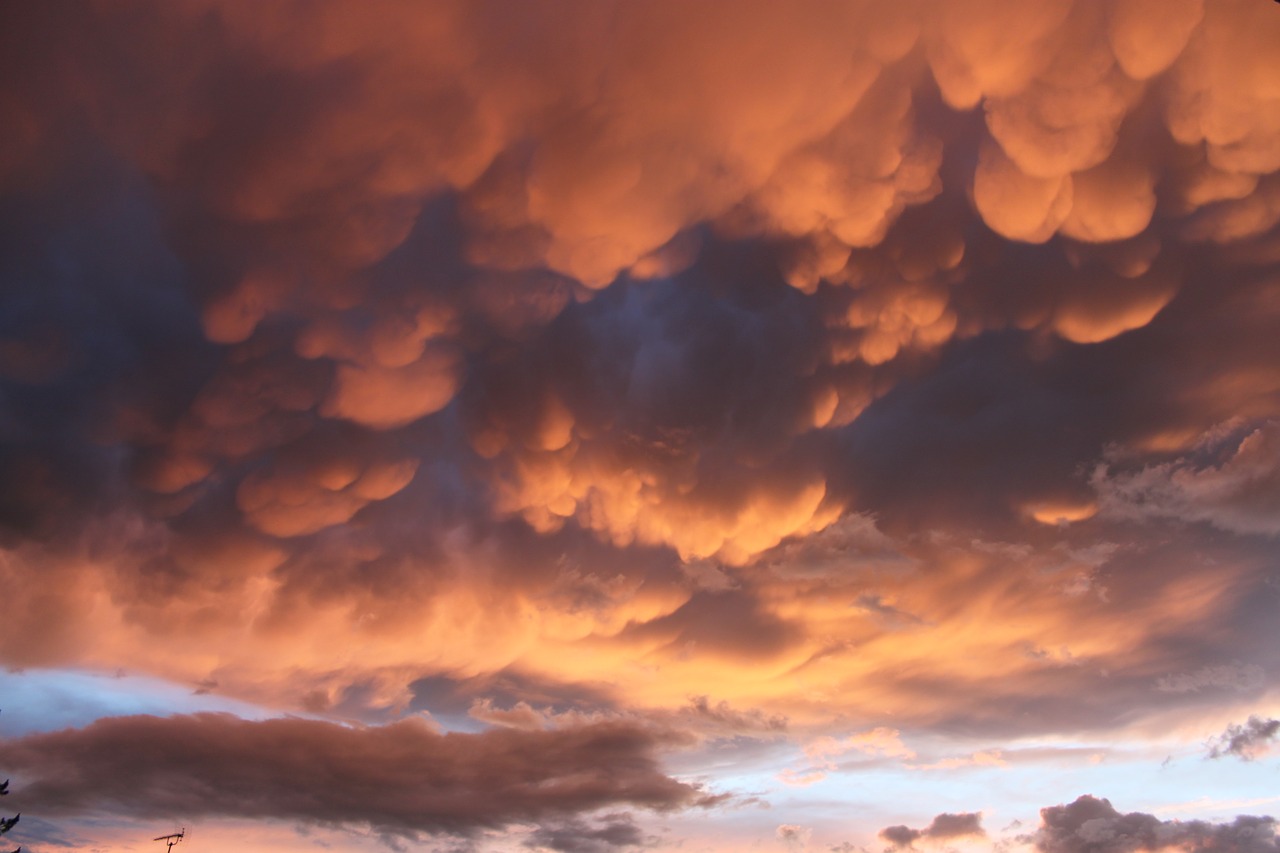 clouds sunset thunderstorm free photo