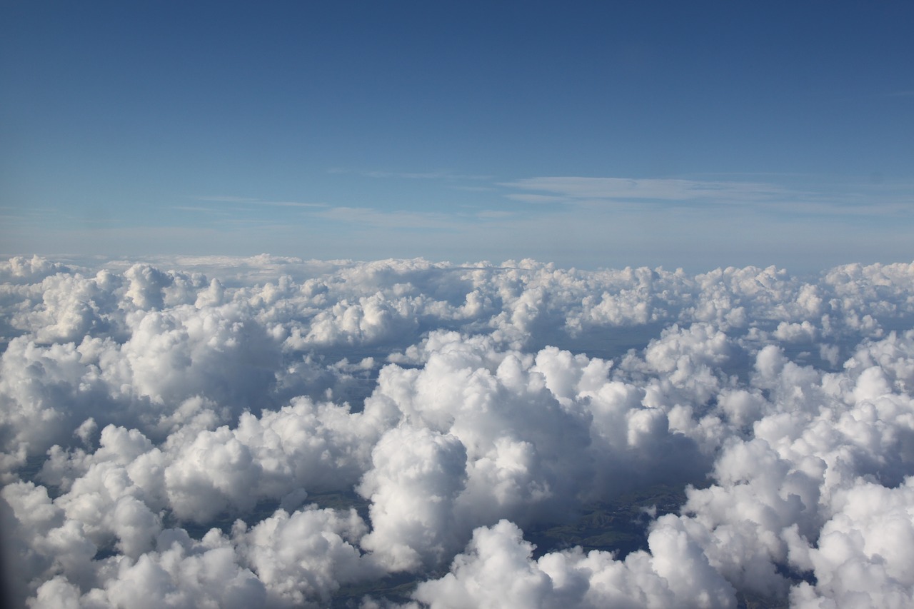 clouds sky in flight free photo