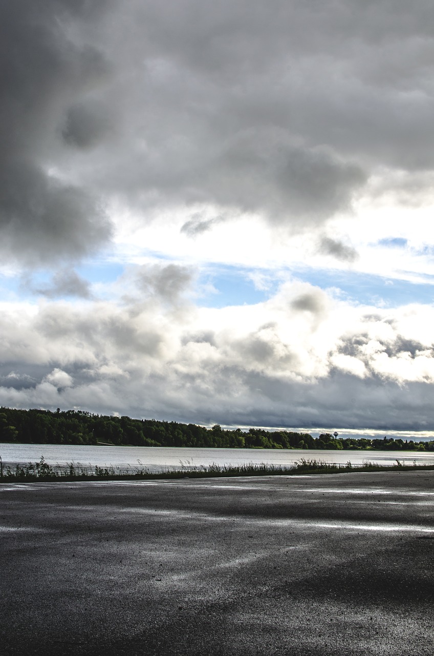 clouds landscape river free photo