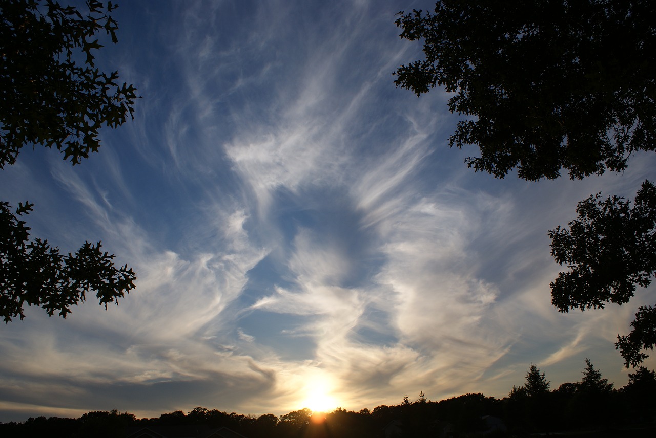 clouds sunset angel free photo