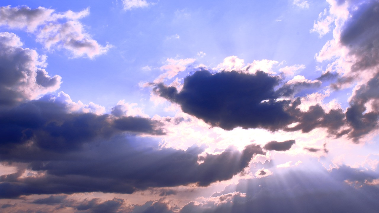 clouds sky sunbeam free photo